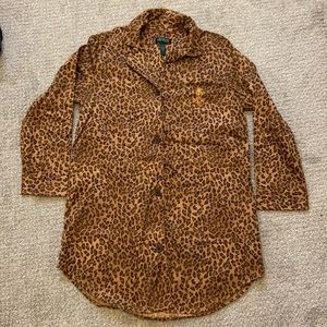 BNWOT Ralph Lauren 100% Cotton Leopard Nightshirt